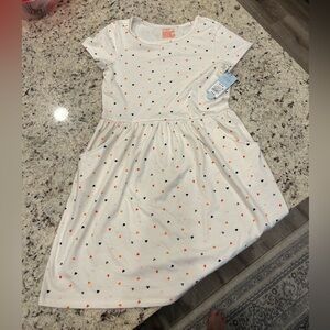 Cat & Jack White Dress with Hearts